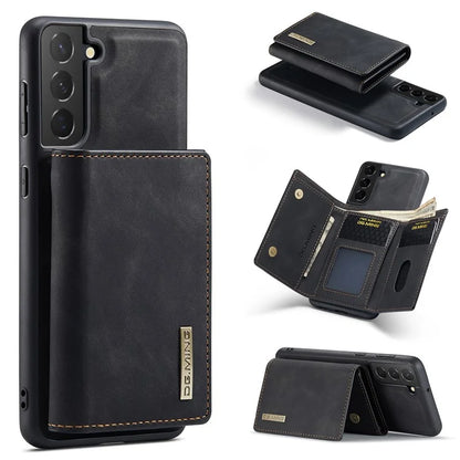 DG.MING M1 Series for Samsung Galaxy S24+ Case Magnetic Wallet Leather Coated PC+TPU Cover