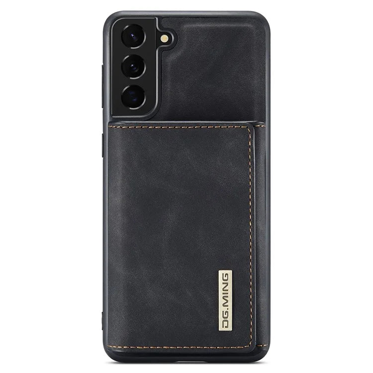 DG.MING M1 Series for Samsung Galaxy S24+ Case Magnetic Wallet Leather Coated PC+TPU Cover