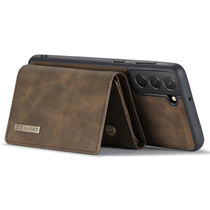 DG.MING M1 Series for Samsung Galaxy S24+ Case Magnetic Wallet Leather Coated PC+TPU Cover
