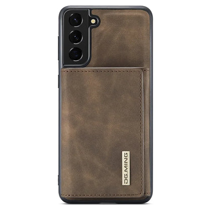 DG.MING M1 Series for Samsung Galaxy S24+ Case Magnetic Wallet Leather Coated PC+TPU Cover
