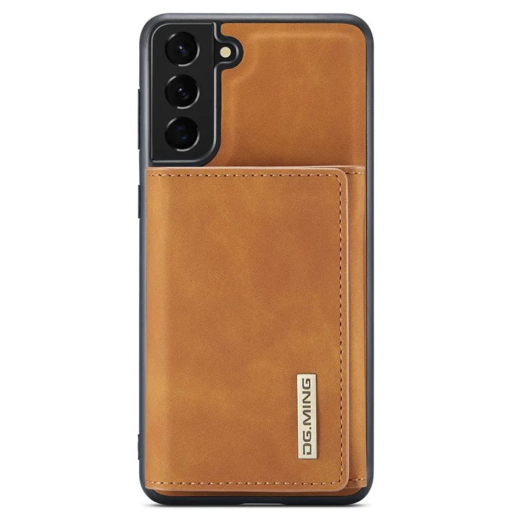 DG.MING M1 Series for Samsung Galaxy S24+ Case Magnetic Wallet Leather Coated PC+TPU Cover