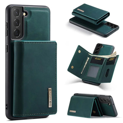 DG.MING M1 Series for Samsung Galaxy S24+ Case Magnetic Wallet Leather Coated PC+TPU Cover