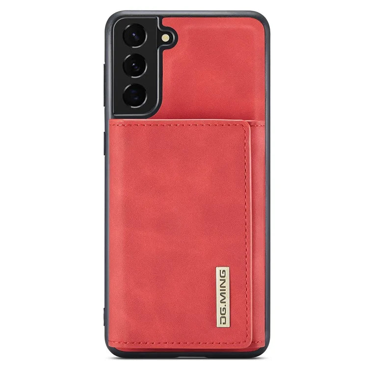 DG.MING M1 Series for Samsung Galaxy S24+ Case Magnetic Wallet Leather Coated PC+TPU Cover