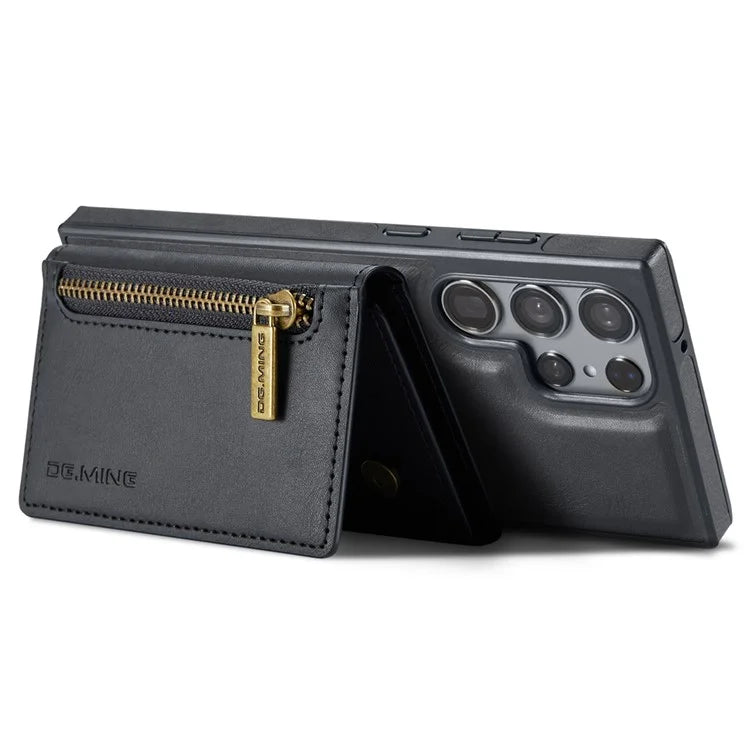 DG.MING M5 Series For Samsung Galaxy S23 Ultra Case Magnetic Zipper Wallet Phone Cover
