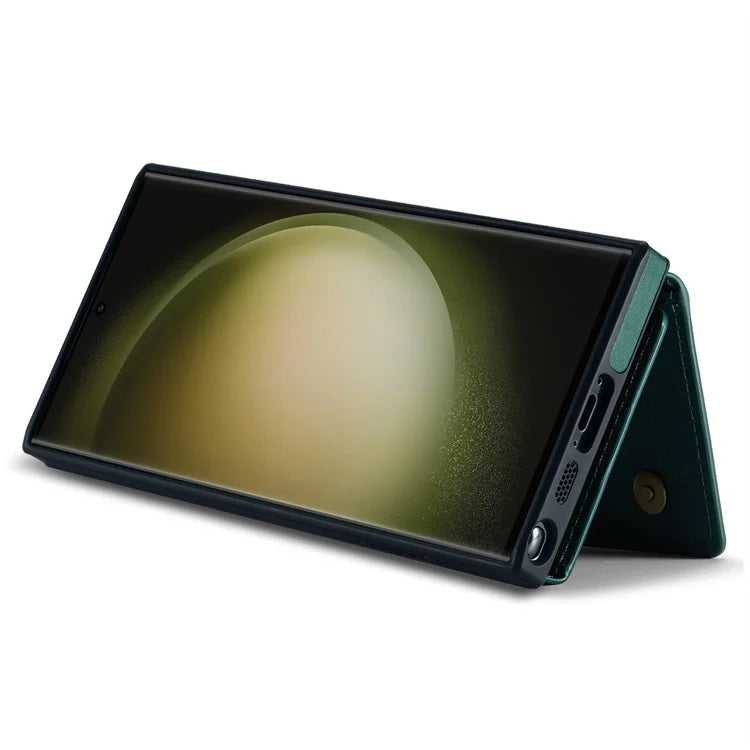 DG.MING M5 Series For Samsung Galaxy S23 Ultra Case Magnetic Zipper Wallet Phone Cover