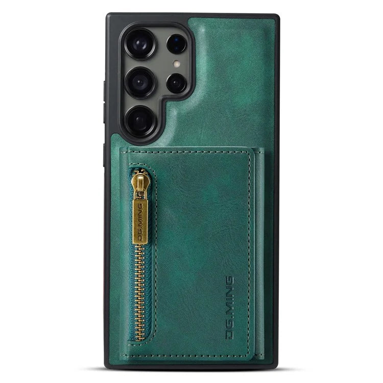 DG.MING M5 Series For Samsung Galaxy S23 Ultra Case Magnetic Zipper Wallet Phone Cover