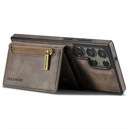 DG.MING M5 Series For Samsung Galaxy S23 Ultra Case Magnetic Zipper Wallet Phone Cover