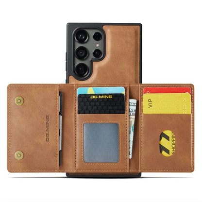DG.MING M5 Series For Samsung Galaxy S23 Ultra Case Magnetic Zipper Wallet Phone Cover