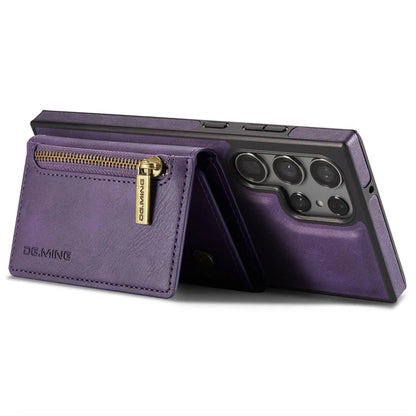 DG.MING M5 Series For Samsung Galaxy S23 Ultra Case Magnetic Zipper Wallet Phone Cover