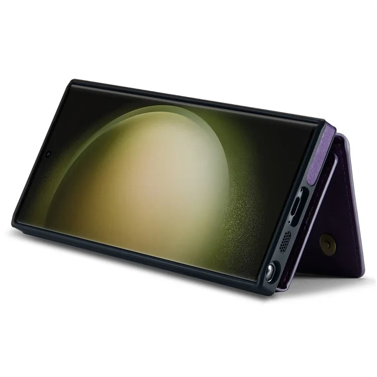 DG.MING M5 Series For Samsung Galaxy S23 Ultra Case Magnetic Zipper Wallet Phone Cover