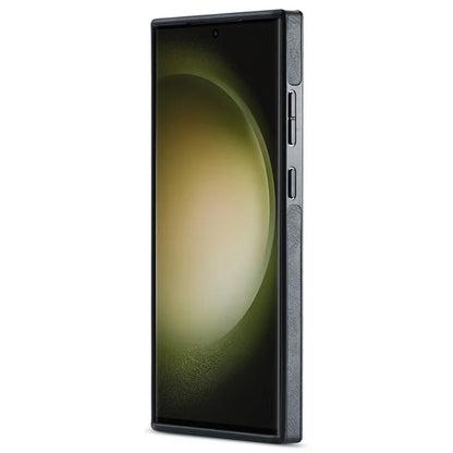 DG.MING For Samsung Galaxy S23 Ultra Case PU Leather+PC+TPU Phone Cover