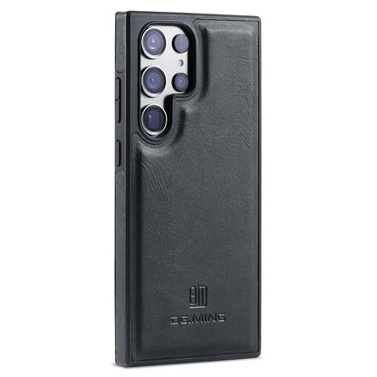 DG.MING For Samsung Galaxy S23 Ultra Case PU Leather+PC+TPU Phone Cover