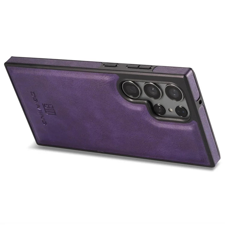 DG.MING For Samsung Galaxy S23 Ultra Case PU Leather+PC+TPU Phone Cover