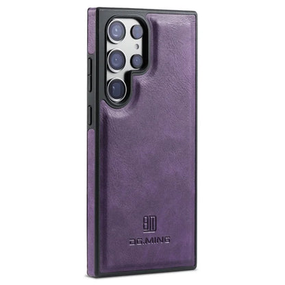 DG.MING For Samsung Galaxy S23 Ultra Case PU Leather+PC+TPU Phone Cover