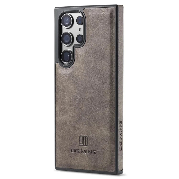 DG.MING For Samsung Galaxy S23 Ultra Case PU Leather+PC+TPU Phone Cover