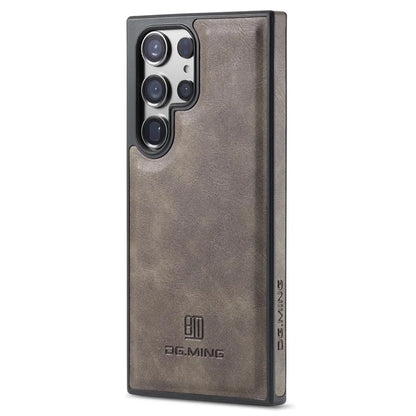 DG.MING For Samsung Galaxy S23 Ultra Case PU Leather+PC+TPU Phone Cover