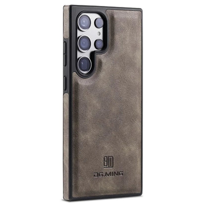 DG.MING For Samsung Galaxy S23 Ultra Case PU Leather+PC+TPU Phone Cover
