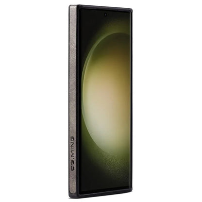 DG.MING For Samsung Galaxy S23 Ultra Case PU Leather+PC+TPU Phone Cover