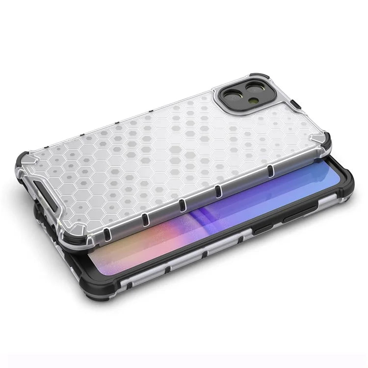 For Samsung Galaxy A05 4G Case Honeycomb Design TPU+PC Back Cover