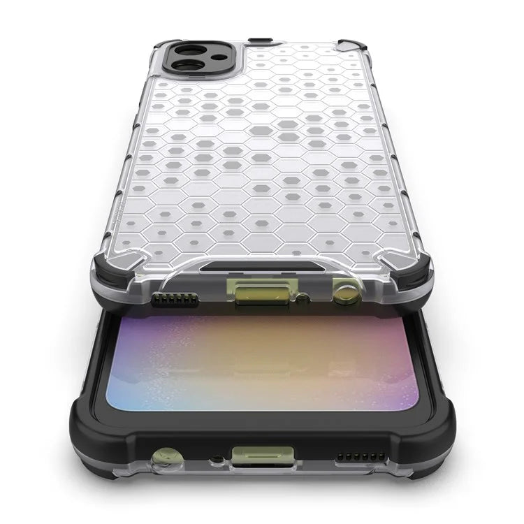 For Samsung Galaxy A05 4G Case Honeycomb Design TPU+PC Back Cover