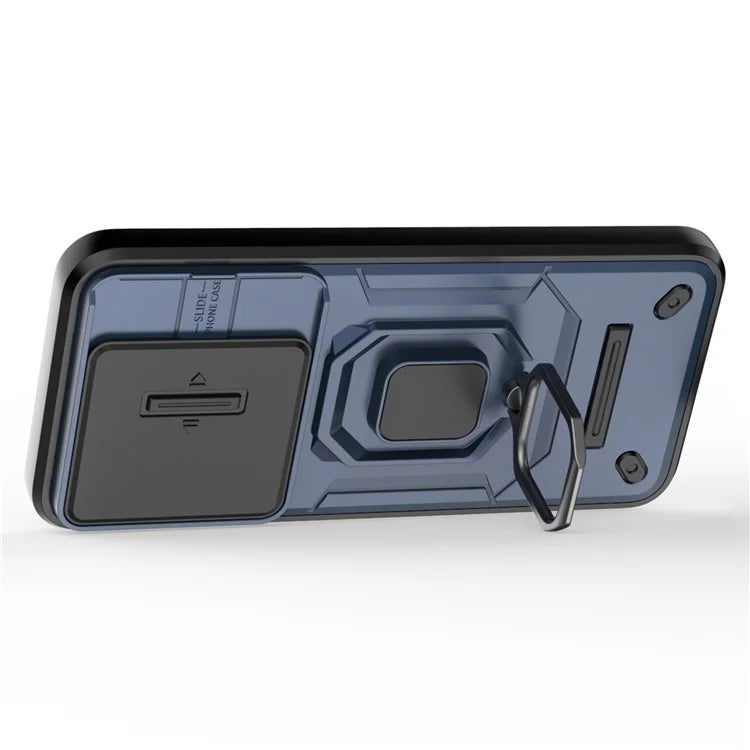 For Xiaomi 14 Cell Phone Cases PC+TPU Anti-fall Kickstand Cover with Slide Lens Protection