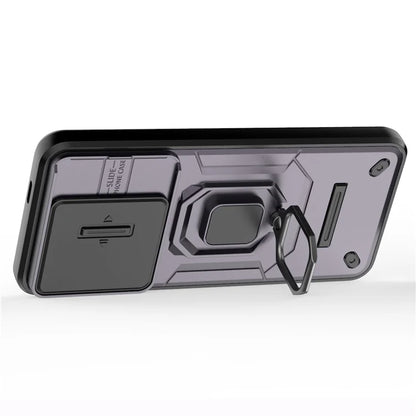For Xiaomi 14 Pro Case PC+TPU Shockproof Kickstand Phone Protector with Slide Lens Shield