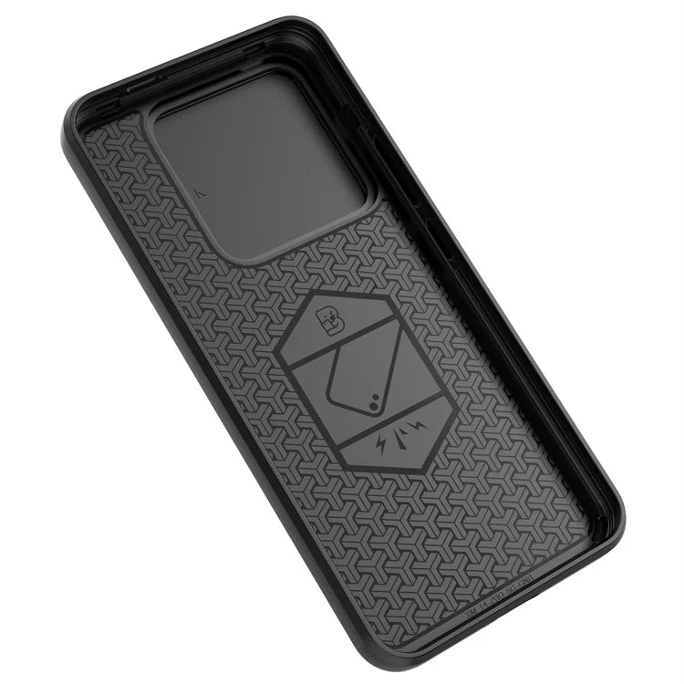 For Xiaomi 14 Pro Case PC+TPU Shockproof Kickstand Phone Protector with Slide Lens Shield