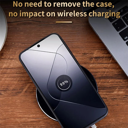 AZNS For Xiaomi 14 Pro Phone Case PU Leather Non-Slip Grip Back Cover