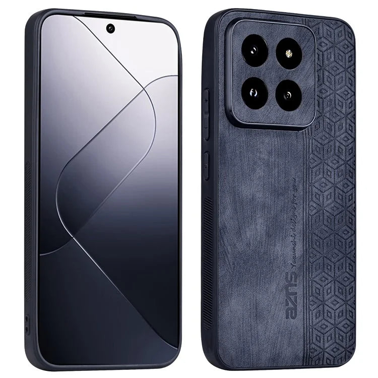 AZNS For Xiaomi 14 Pro Phone Case PU Leather Non-Slip Grip Back Cover