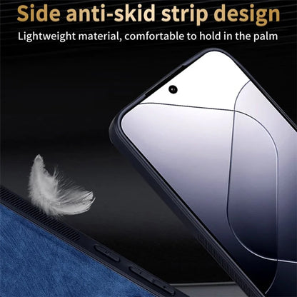 AZNS For Xiaomi 14 Pro Phone Case PU Leather Non-Slip Grip Back Cover