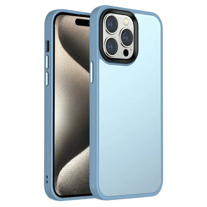For iPhone 15 Pro Cell Phone Case Drop-proof Matte Anti-stains TPU+PC Shell Cover