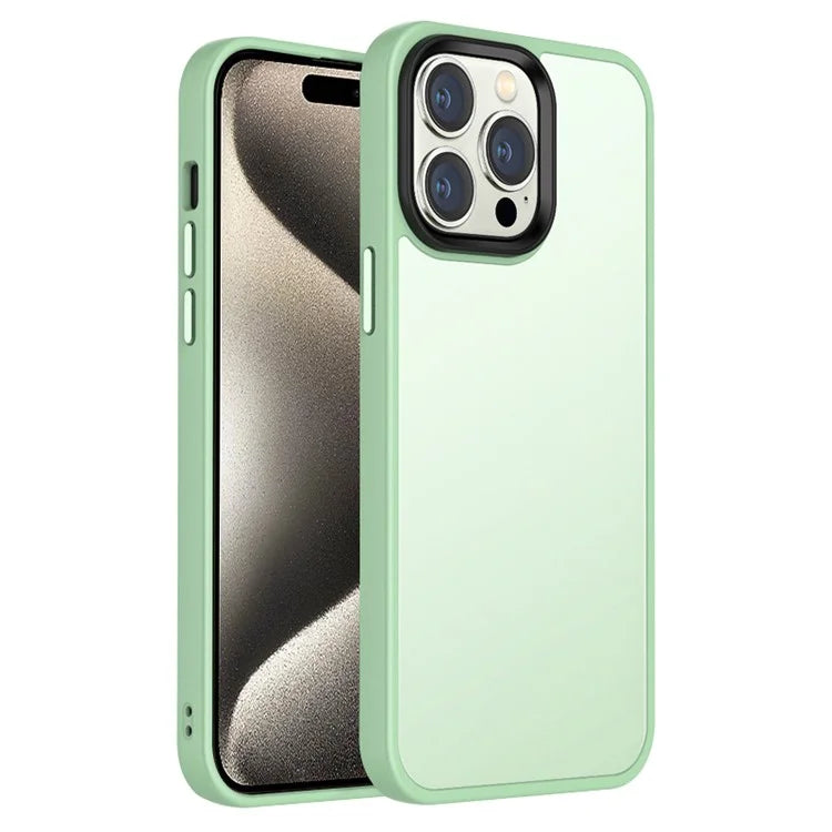For iPhone 15 Pro Cell Phone Case Drop-proof Matte Anti-stains TPU+PC Shell Cover
