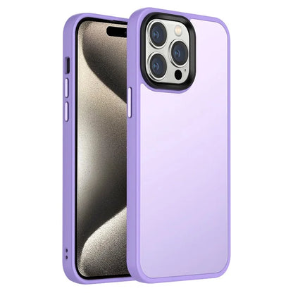 For iPhone 15 Pro Cell Phone Case Drop-proof Matte Anti-stains TPU+PC Shell Cover