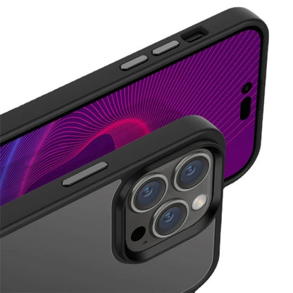 For iPhone 15 Pro Cell Phone Case Drop-proof Matte Anti-stains TPU+PC Shell Cover