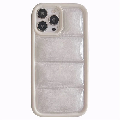For iPhone 15 Pro Max Down Jacket Phone Case Soft Touch TPU Protective Cover
