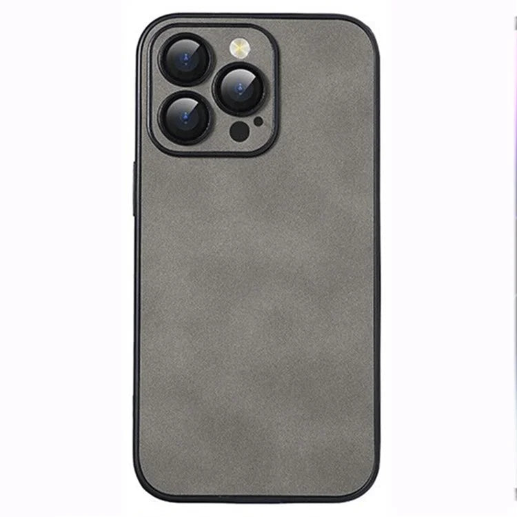 For iPhone 15 Pro Max Phone Cases with Camera Lens Protector Leather + TPU Protective Cover