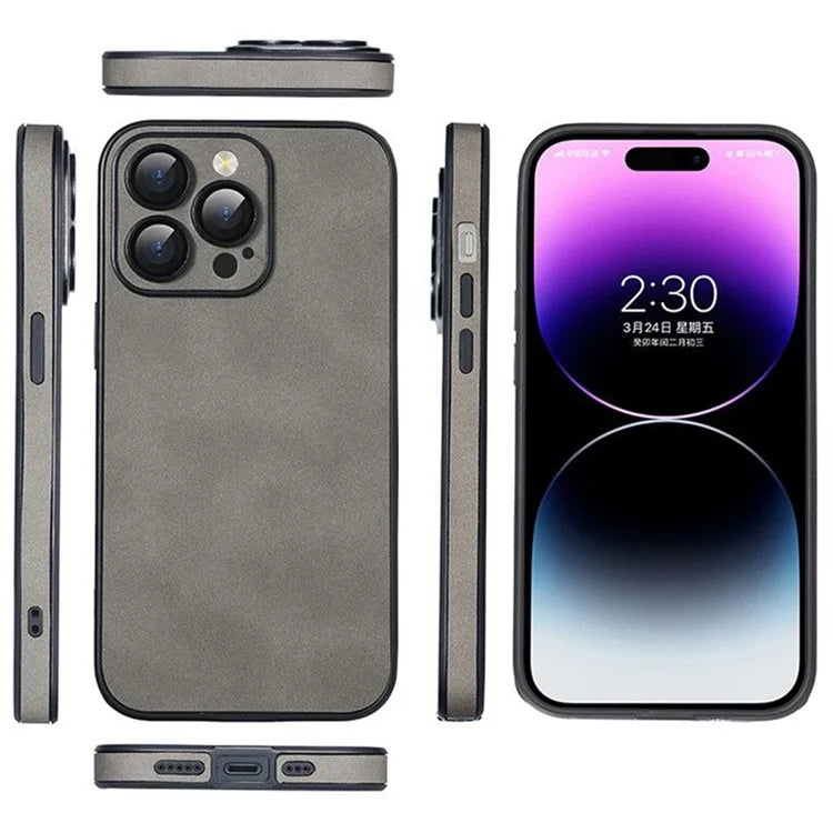 For iPhone 14 Pro Max Phone Cases Anti-slip Texture Camera Protection Cover
