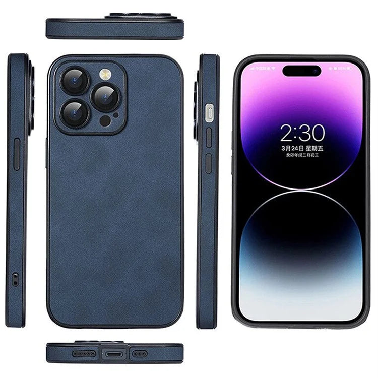 For iPhone 14 Pro Max Phone Cases Anti-slip Texture Camera Protection Cover