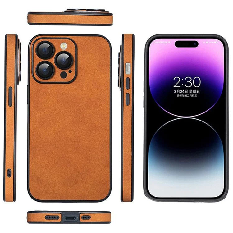 For iPhone 14 Pro Max Phone Cases Anti-slip Texture Camera Protection Cover