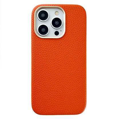 For iPhone 14 Pro Magnetic Phone Case Litchi Texture Protective Cover Compatible with MagSafe
