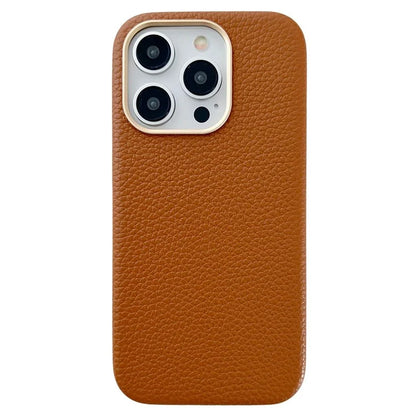 For iPhone 14 Pro Magnetic Phone Case Litchi Texture Protective Cover Compatible with MagSafe