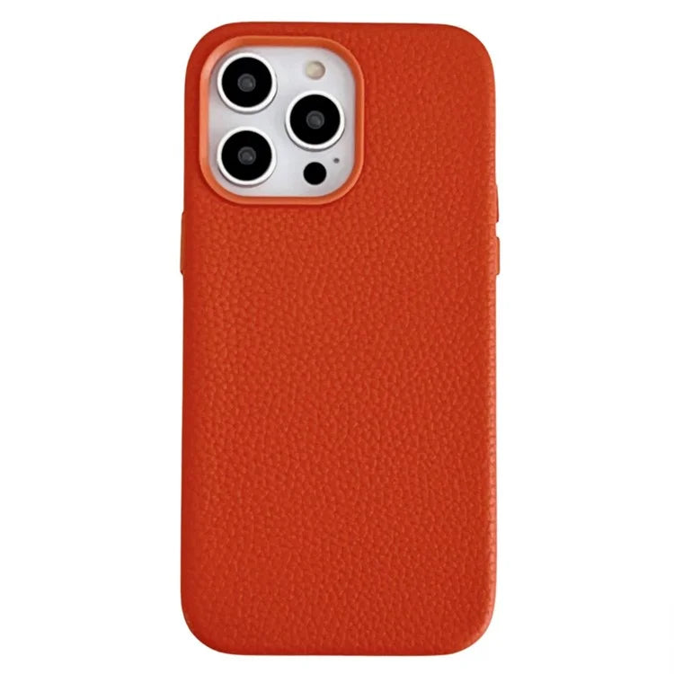 For iPhone 14 Pro Cell Phone Cases Litchi Texture PU Leather Coated TPU Cover