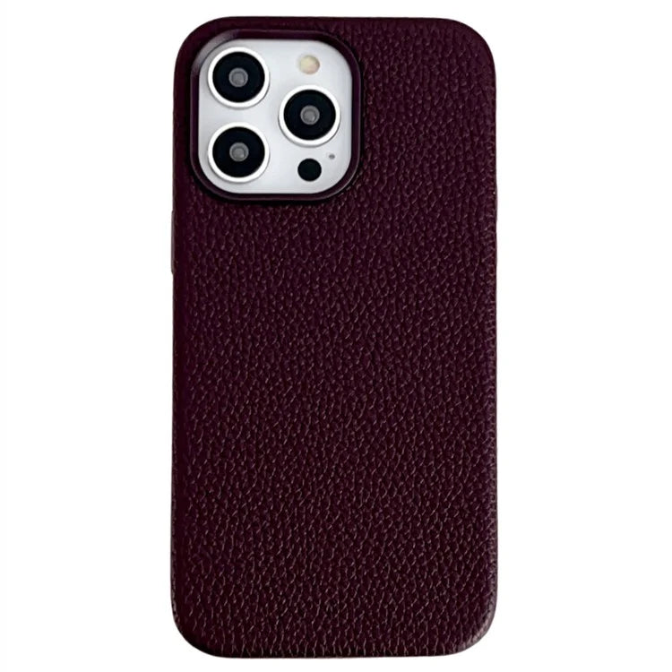 For iPhone 14 Pro Cell Phone Cases Litchi Texture PU Leather Coated TPU Cover