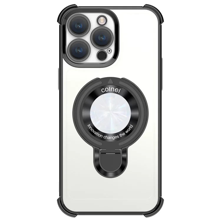 For iPhone 15 Pro Max Magnetic Case Ring Holder Kickstand Phone Cover