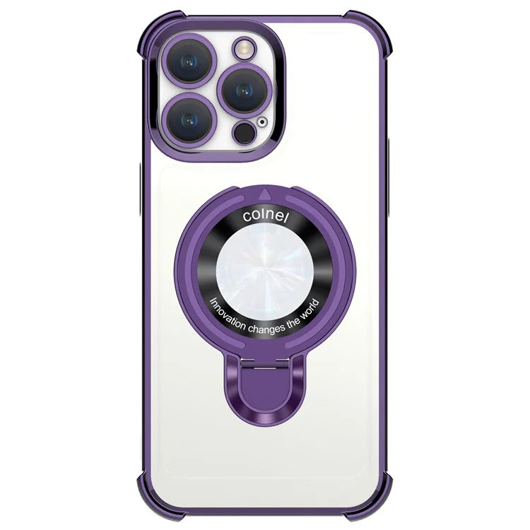 For iPhone 15 Pro Max Magnetic Case Ring Holder Kickstand Phone Cover