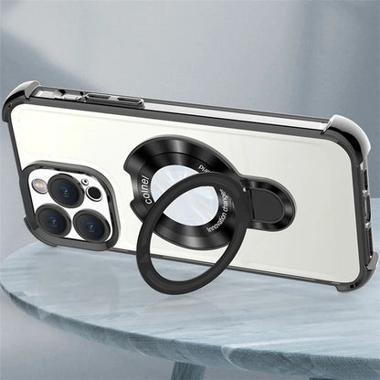 For iPhone 15 Pro Max Magnetic Case Ring Holder Kickstand Phone Cover