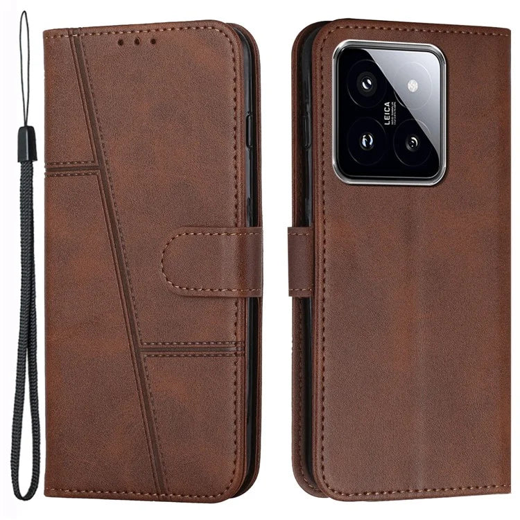 For Xiaomi 14 Cell Phone Case Wallet Stand Full Protection Leather Cover