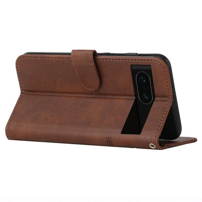 For Google Pixel 8a Case Leather Wallet Stand Calf Texture Mobile Phone Cover