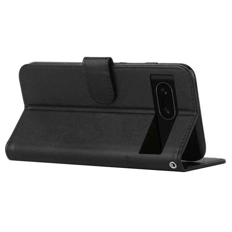 For Google Pixel 8a Case Leather Wallet Stand Calf Texture Mobile Phone Cover