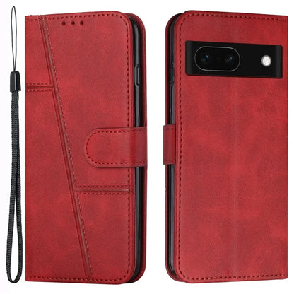 For Google Pixel 8a Case Leather Wallet Stand Calf Texture Mobile Phone Cover
